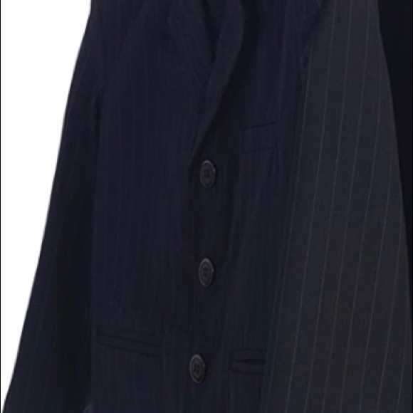 Boys 5 Piece Black Pin-Striped Suit Vest and Tie - Picture 6 of 7